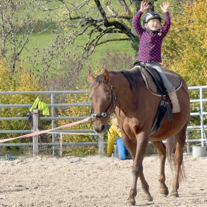 Balance-Training auf dem Pferd