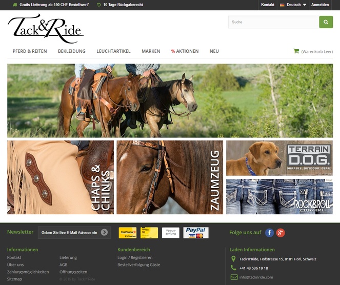 Website Tack & Ride